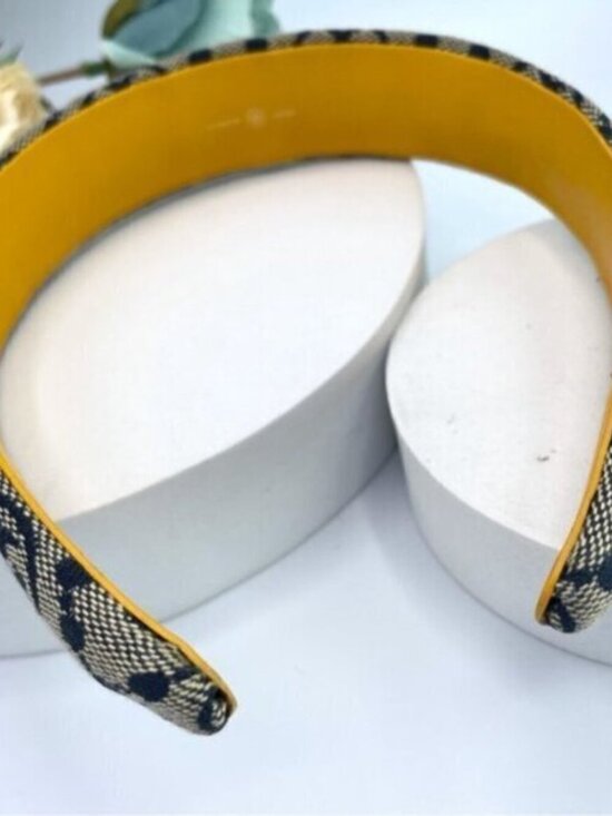 Tory Burch Gray Logo Headband Designer Hair Accessory